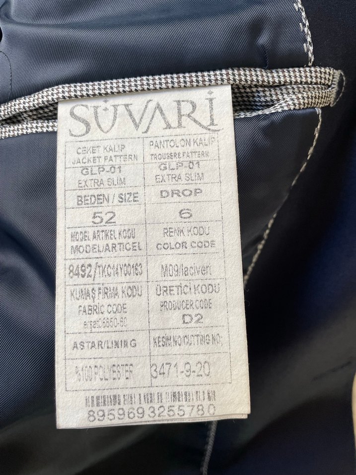 Drapeli Lacivert Erkek Takım Elbise - Suvari - Görsel 5