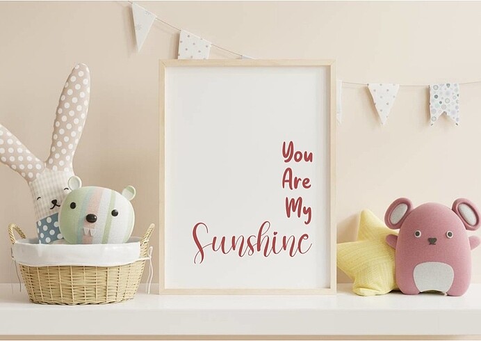 Beden 2li Poster BohoRainbow Pink Bebek
