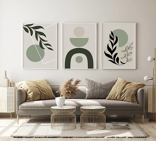 3lü Poster Abstract Green