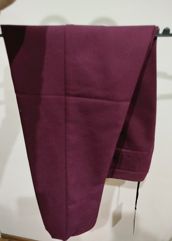 Kaside Bordo Kadın Kumaş Pantolon - Görsel 3