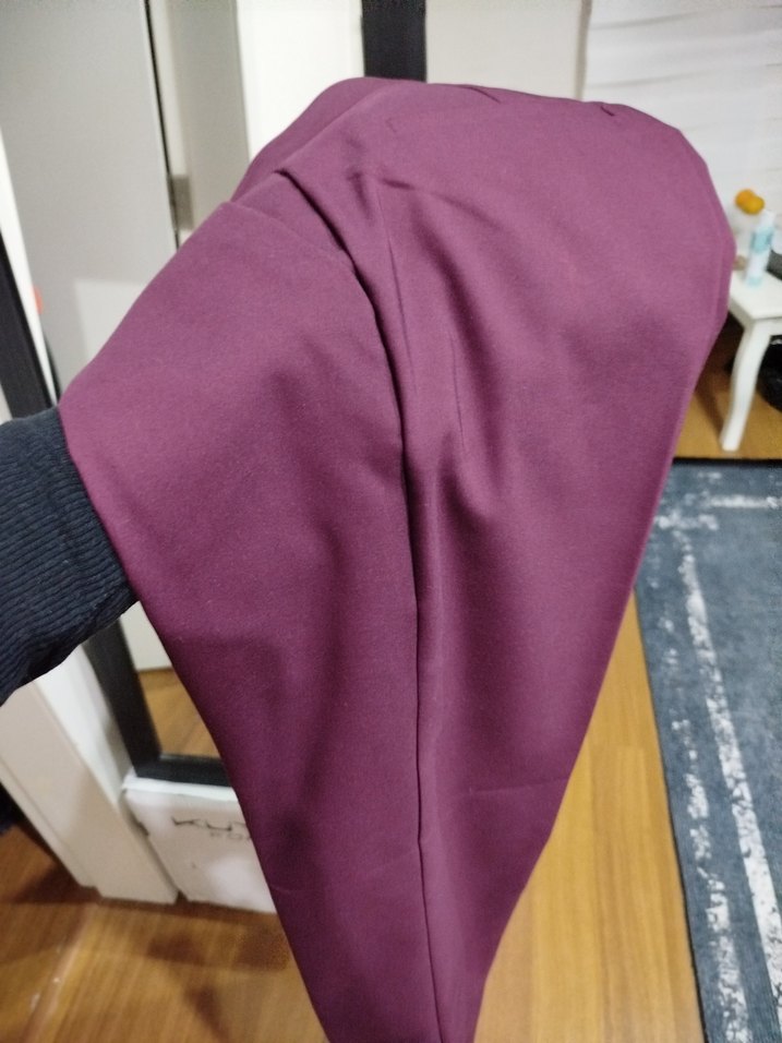 Kaside Bordo Kadın Kumaş Pantolon - Görsel 2