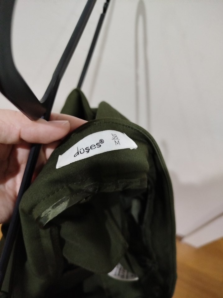 Kadın Haki Kumaş Pantolon - Görsel 2