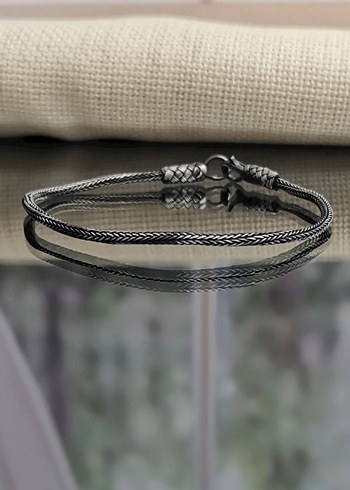 1000 Ayar Saf Gümüşten Kazaziye Bileklik - Görsel 3