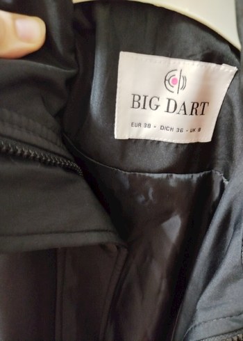 Düğmeli Siyah Midi Kadın Trençkot - Görsel 7