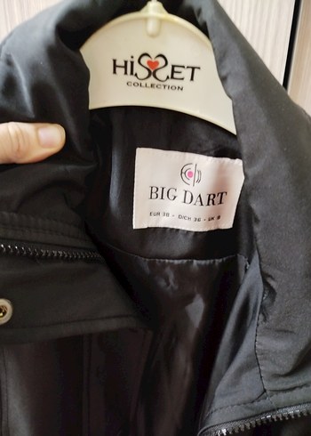 Düğmeli Siyah Midi Kadın Trençkot - Görsel 6