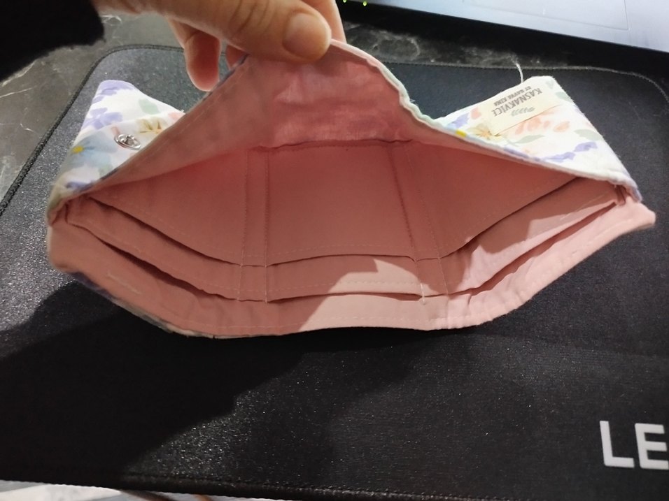 Çiçek Desenli Özel Dikim Kadın Cüzdanı - Görsel 5