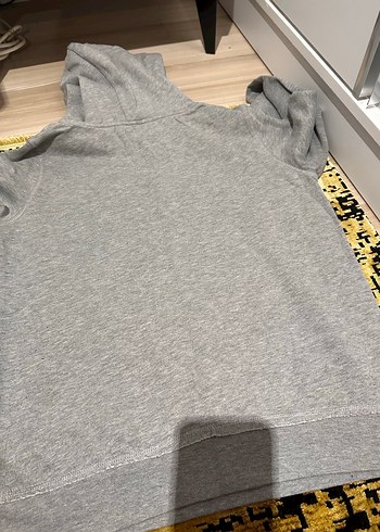 LTB Gri Kapüşonlu Nakışlı Kadın LTB Sweatshirt