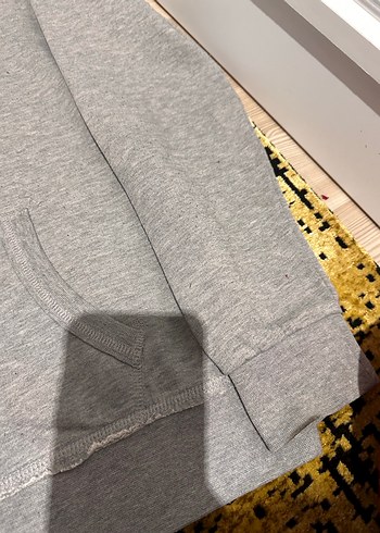 l Beden gri Renk Gri Kapüşonlu Nakışlı Kadın LTB Sweatshirt