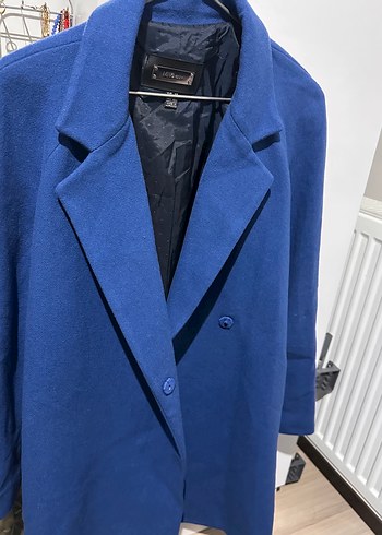 H&M Dugmeli Mavi Midi H M Kaban