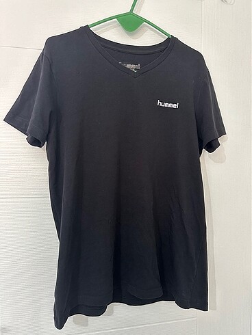 Hummel siyah v yaka tişört