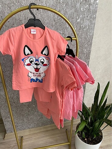 4 Yaş Beden pembe Renk Taytlı takım