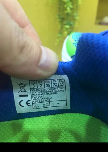 Çocuk Renkli Baskılı Mavi Spor Ayakkabı - Görsel 2