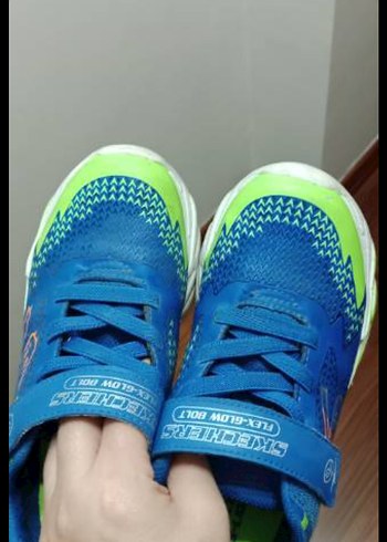 Çocuk Renkli Baskılı Mavi Spor Ayakkabı - Görsel 5