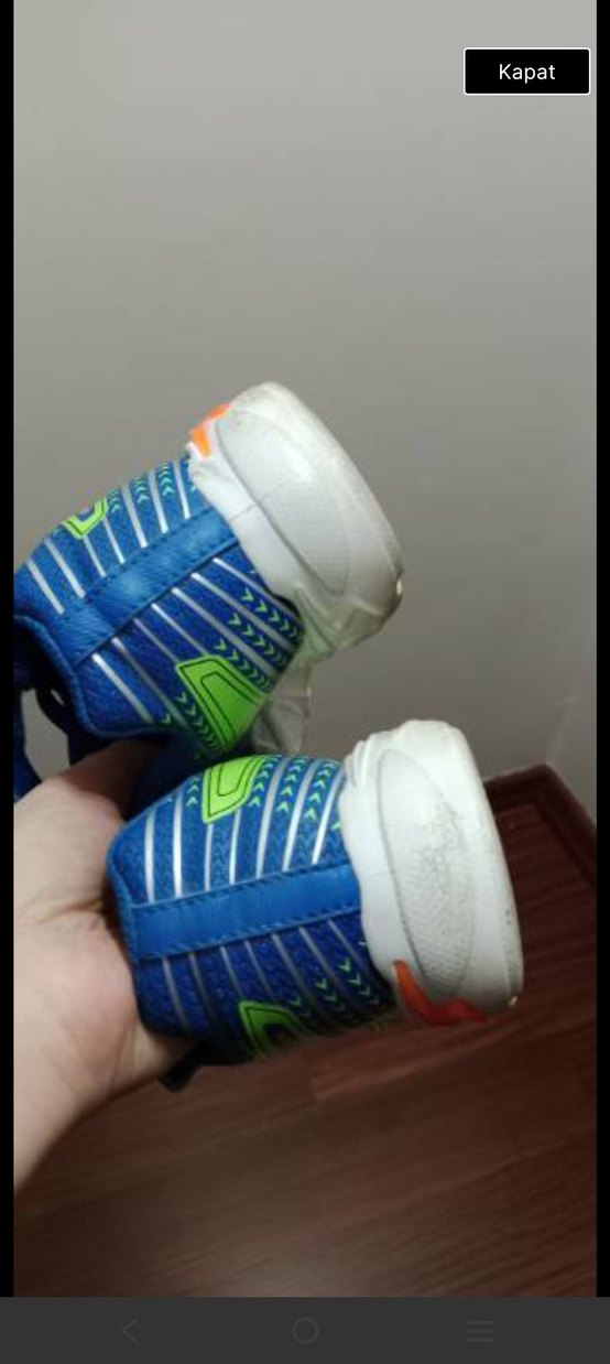 Çocuk Renkli Baskılı Mavi Spor Ayakkabı - Görsel 4