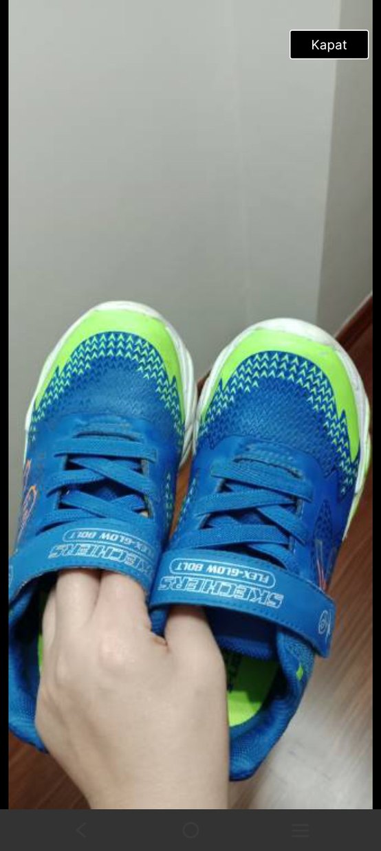 Çocuk Renkli Baskılı Mavi Spor Ayakkabı - Görsel 5