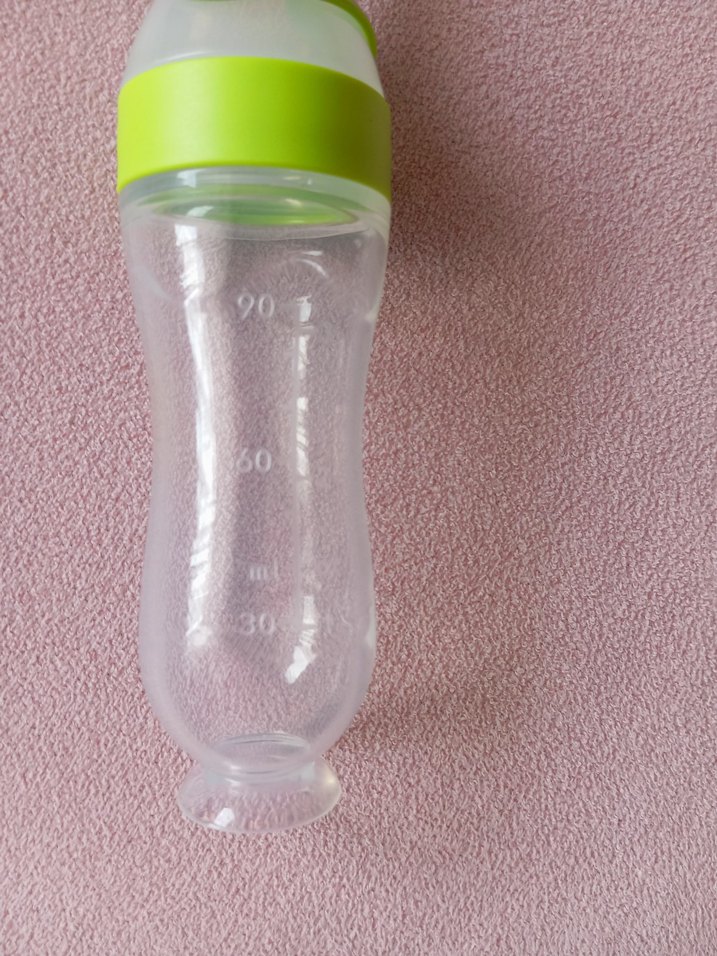 Pastel Yeşil Silikonlu Bebek Mama Besleme Şişesi - Görsel 3