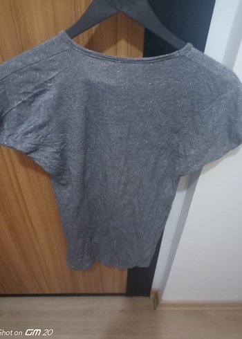 Payet Detaylı köyü Gri Tişört - Görsel 5