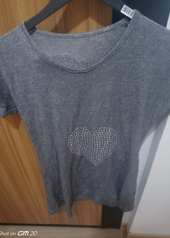 Payet Detaylı köyü Gri Tişört - Görsel 3