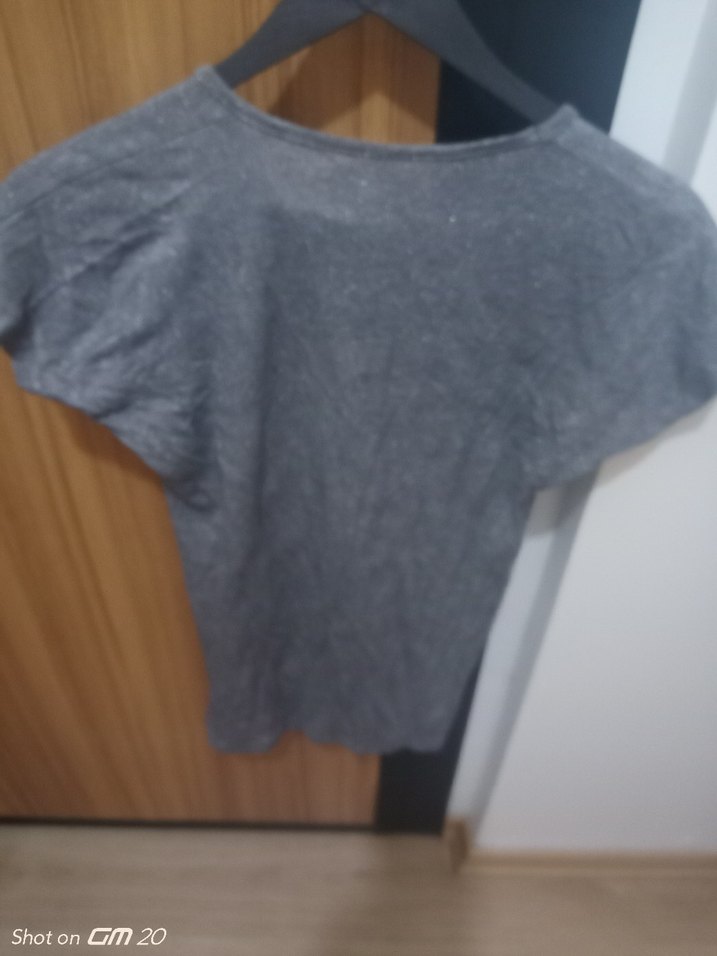 Payet Detaylı köyü Gri  Tişört - Görsel 4