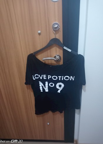 Siyah esnek Kesim Kısa Kollu krop Tişört - Görsel 3