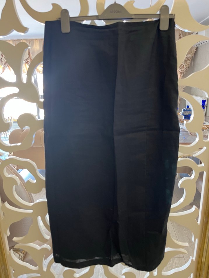 Siyah Kadın Uzun Kalem Etek - Görsel 2