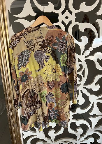 Boncuk Detaylı Bohem Desenli Kadın Tunik - Görsel 2