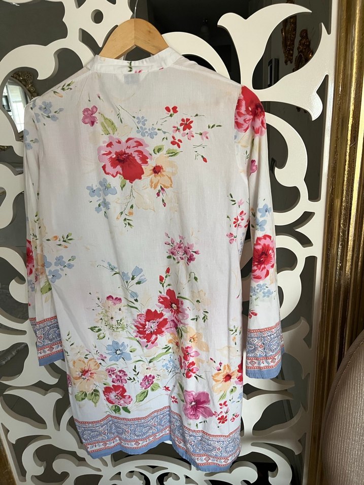 Çiçek Desenli Bohem Uzun tunik - Görsel 2