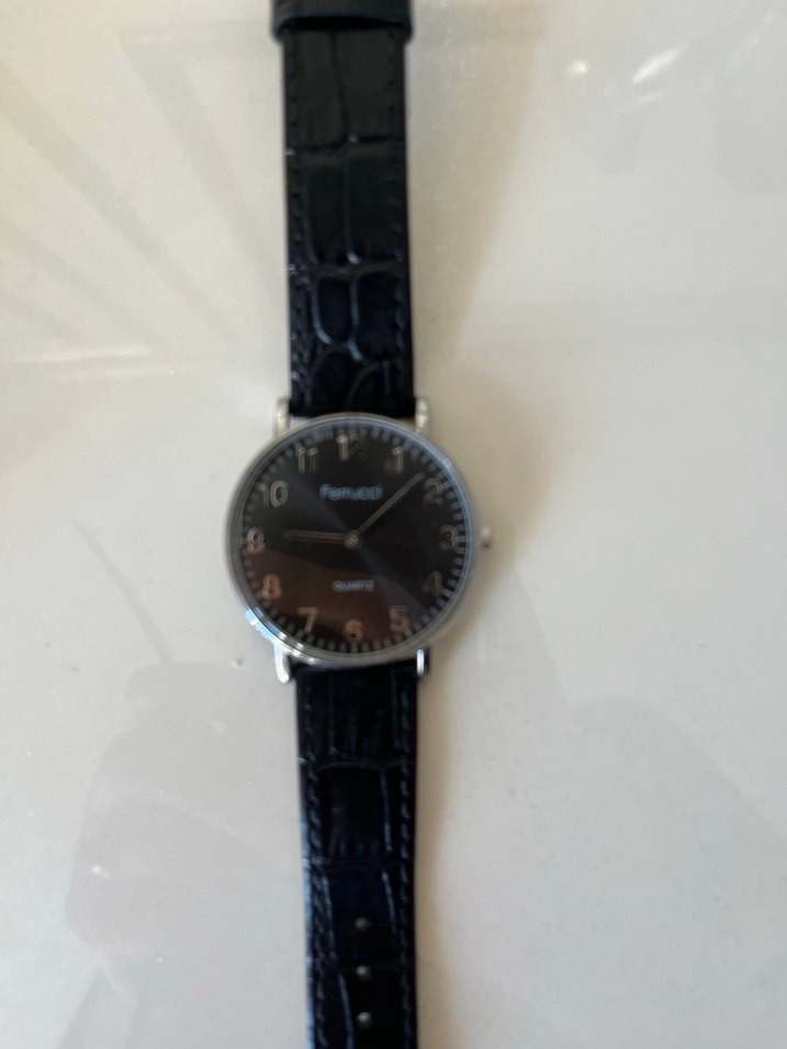 Klasik Siyah Deri Erkek Kol Saati - Görsel 3