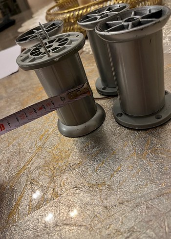 Gri Plastik Mobilya Ayağı 4'lü Set - Görsel 3