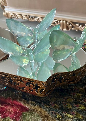 Yeşil plastık Kelebek Biblo - Görsel 2