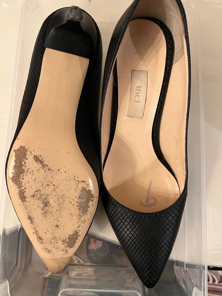 Siyah Parlak Yılan Desenli Stiletto - Görsel 2