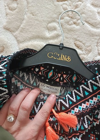 Kız Çocuk Çok Renkli Bohem Püsküllü Panço - Görsel 2