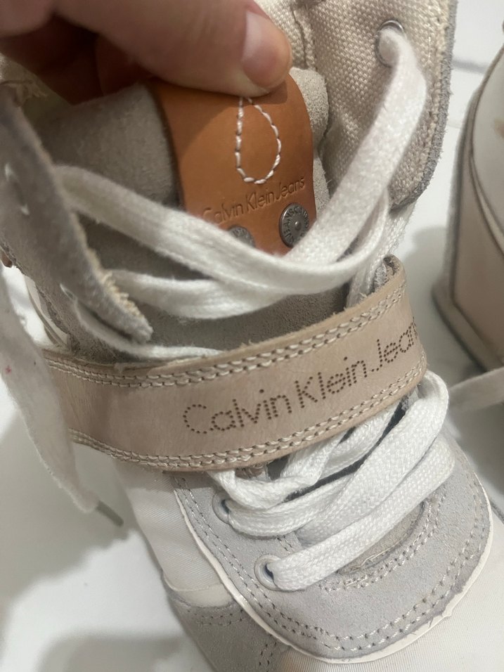 Bej Calvin Klein Kadın Dolgu Topuklu Spor Ayakkabı - Görsel 3