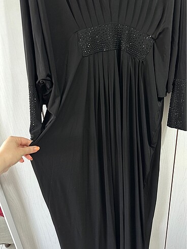 44 Beden siyah Renk Dubai abaya ferace