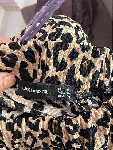 Leopar desenli etek