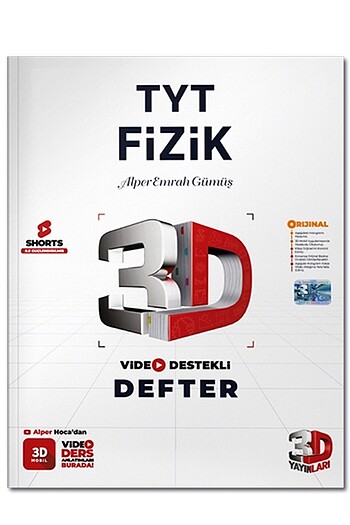 3D TYT FİZİK VİDEO DERS DEFTERİ