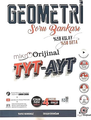 MİKROORİJİNAL TYT-AYT GEOMETRİ SORU BANKASI