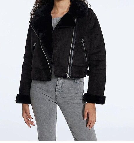 BERSHKA SUNİ DERİ CEKET