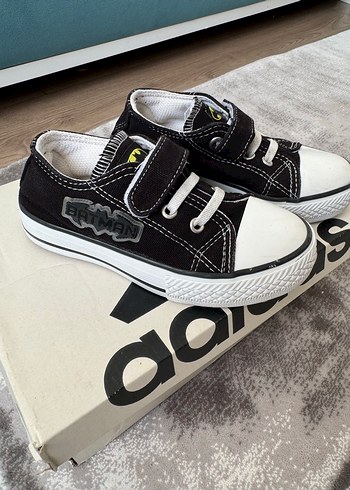 Erkek Çocuk Siyah Bağcıklı Cırtlı Spor Ayakkabı - Görsel 3