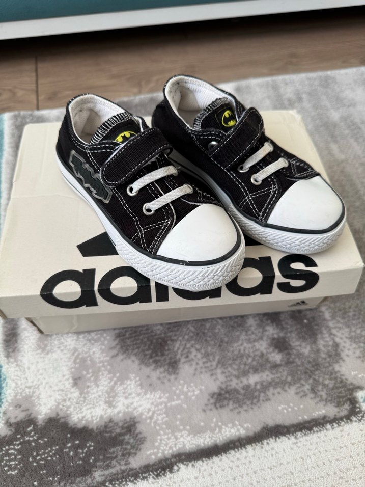 Erkek Çocuk Siyah Bağcıklı Cırtlı Spor Ayakkabı - Görsel 2