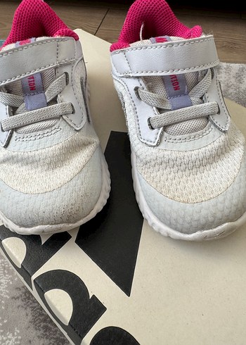 Kız Çocuk Beyaz Gri Nike Sneakers - Görsel 4