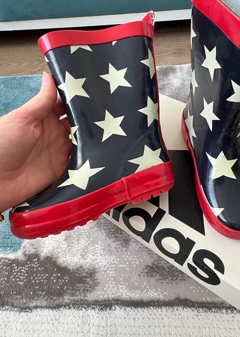 Kırmızı Baskılı kız-erkek Çocuk Lastik Bot - Görsel 3