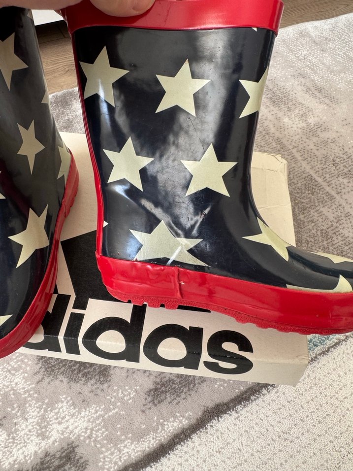 Kırmızı Baskılı kız-erkek Çocuk Lastik Bot - Görsel 5