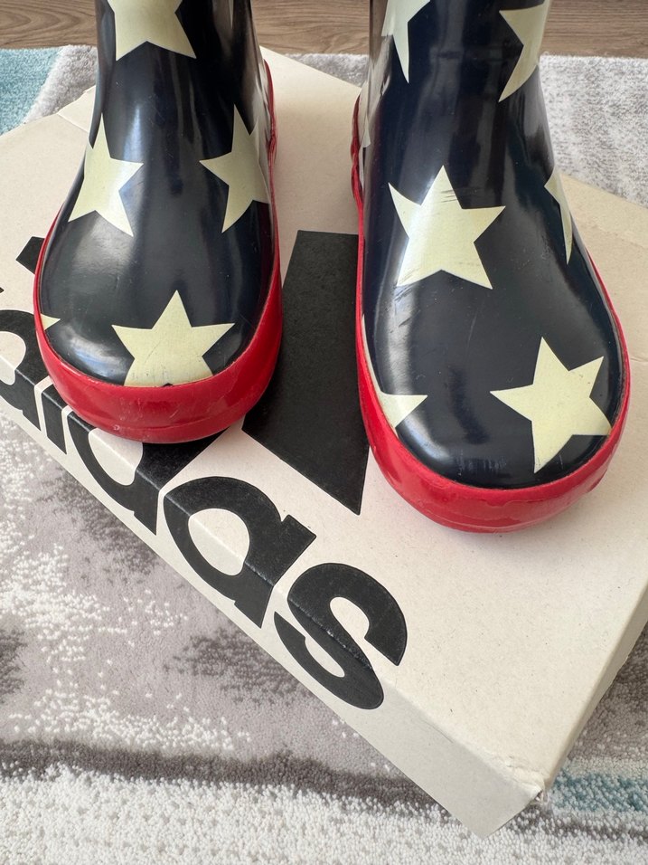 Kırmızı Baskılı kız-erkek Çocuk Lastik Bot - Görsel 2