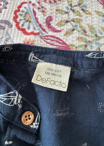 Lacivert Baskılı Kısa Kollu Erkek Gömlek - Görsel 6