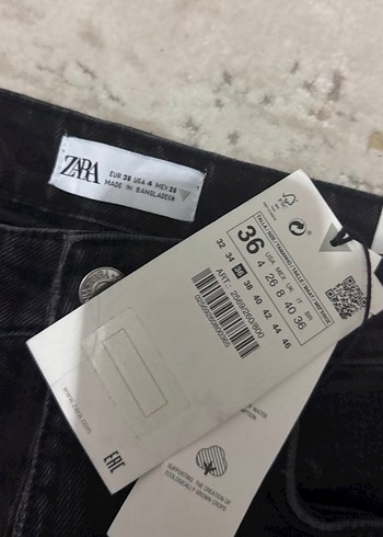 Siyah Kadın Zara Denim Regular Fit Jean - Görsel 7