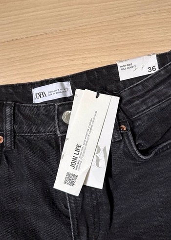 Siyah Kadın Zara Denim Regular Fit Jean - Görsel 3