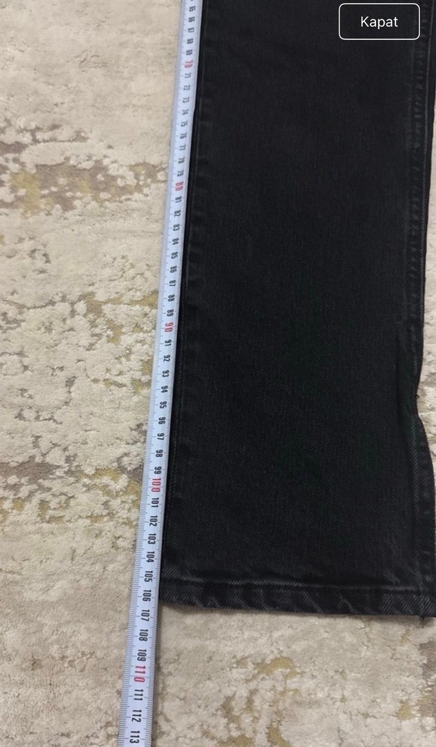 Siyah Kadın Zara Denim Regular Fit Jean - Görsel 5