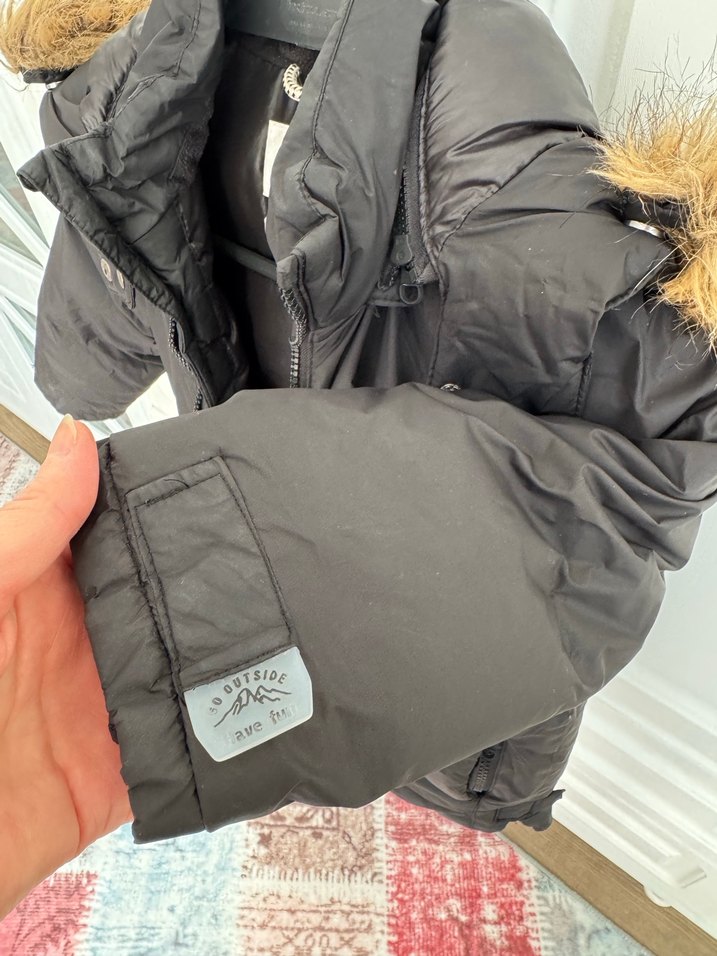 Erkek Çocuk Gri Kürklü Mont - Görsel 3