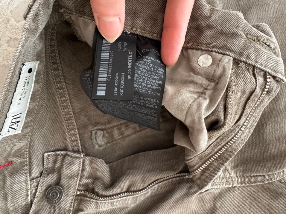 Bej Renkli Kadın Denim Pantolon - Görsel 4